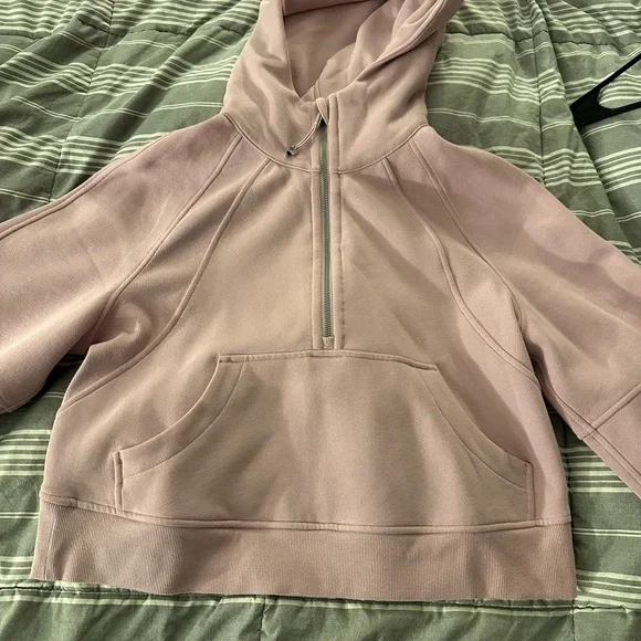 Lululemon Scuba Oversized Half-Zip Hoodie Pink Peony XS/S